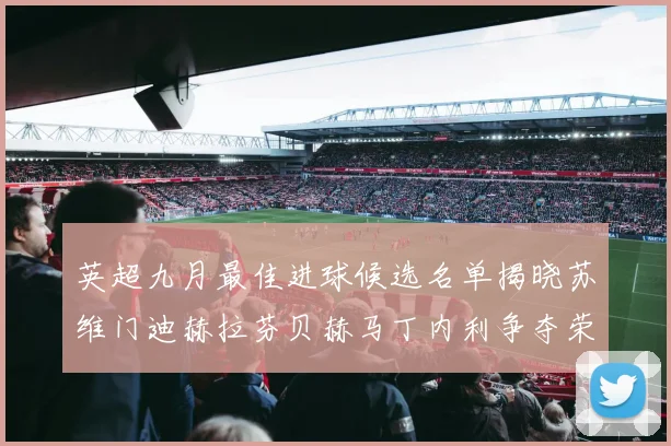 英超九月最佳进球候选名单揭晓苏维门迪赫拉芬贝赫马丁内利争夺荣誉